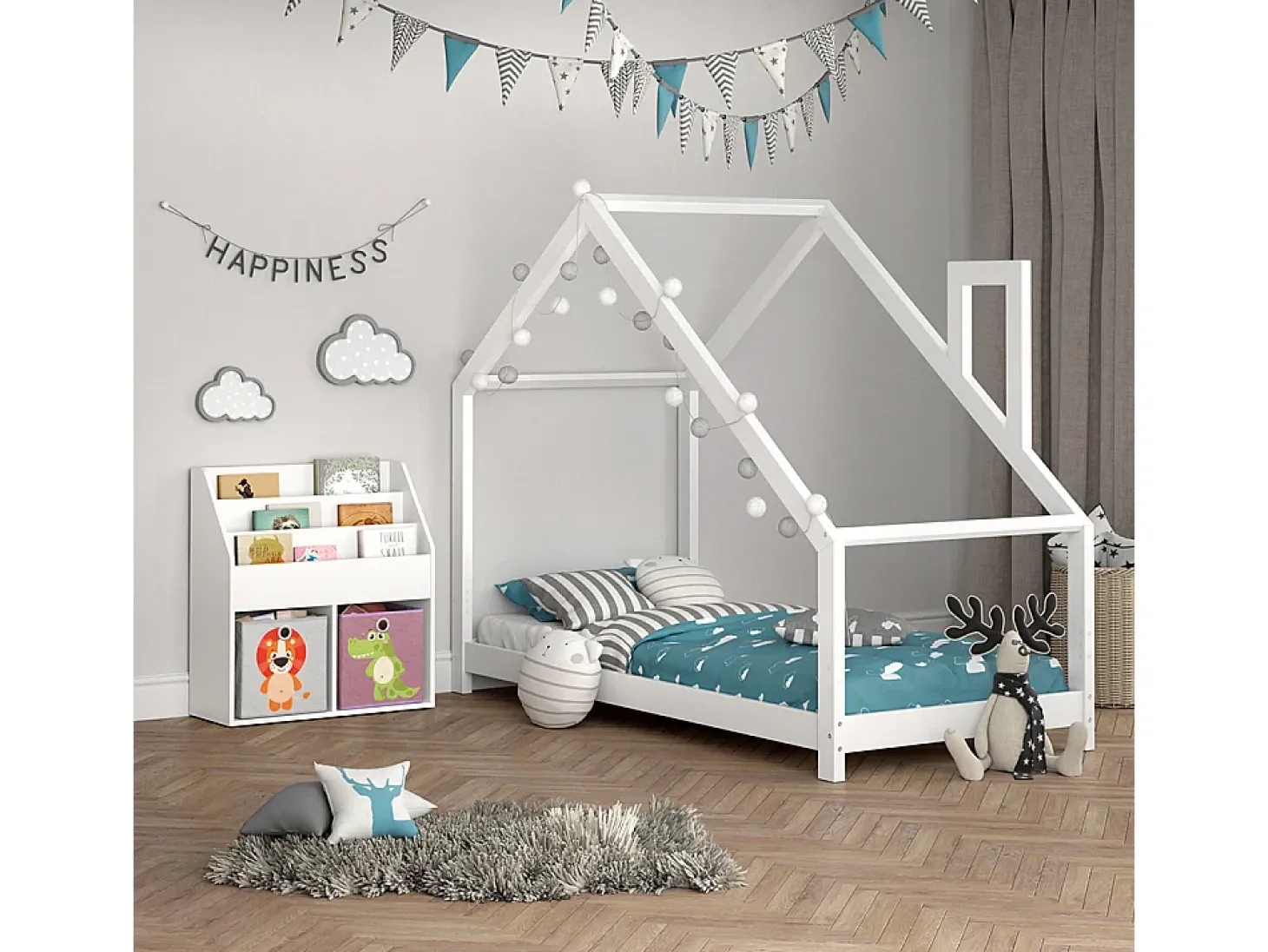 Prateleira para crianças branco 72x30.7x79 luigi