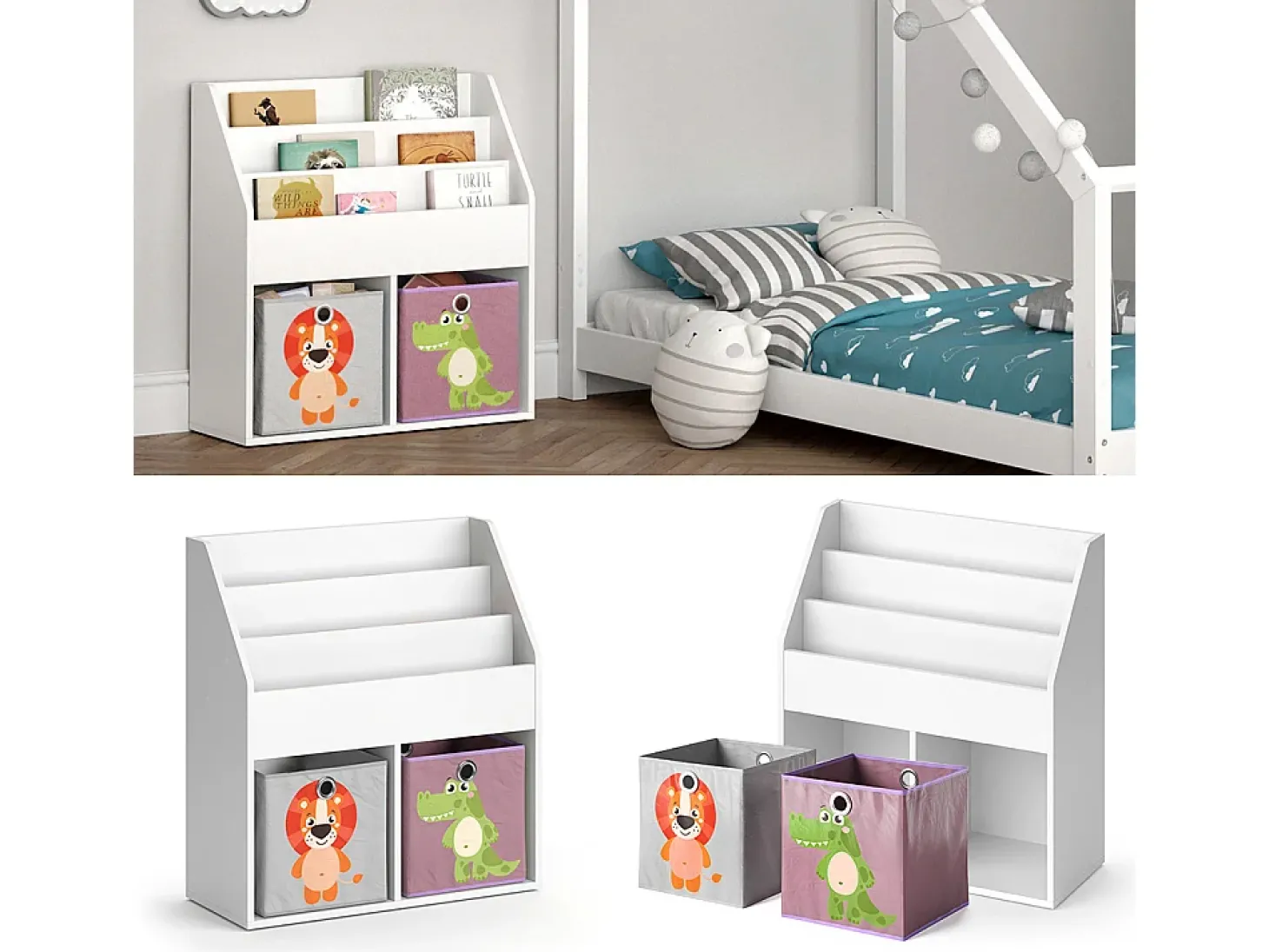 Prateleira para crianças branco 72x30.7x79 luigi