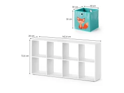 Prateleira para crianças branco 143x29x72 scutum