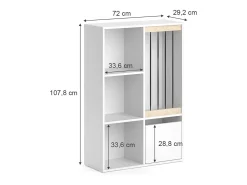 Prateleira para crianças branco 29.2x72x107.8 luigi