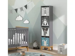 Prateleira para crianças cinza 35.2x30x159.5 malia