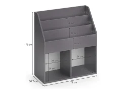 Prateleira para crianças cinza 72x30.7x79 luigi