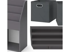 Prateleira para crianças cinza 72x30.7x79 luigi