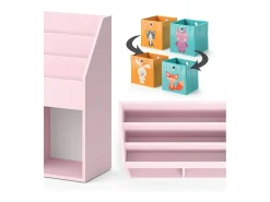 Prateleira para crianças rosa 72x30.7x79 luigi