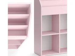Prateleira para crianças rosa 107.2x31.2x114.2 luigi