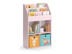 Prateleira para crianças rosa 72x31.2x114.2 luigi