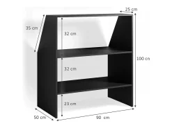 Prateleira para tectos inclinados antracite 90x50x100
