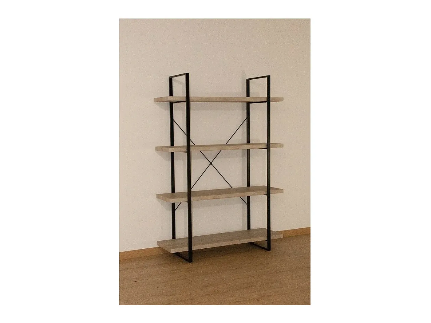 Prateleira SHELVES tipo industrial de madeira e metal 4 Níveis.