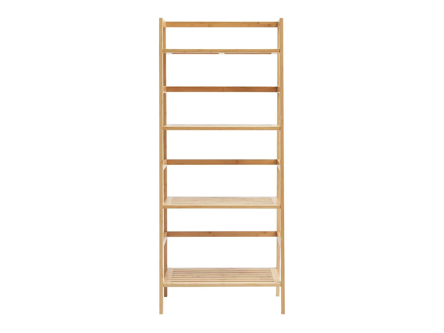 Prateleira SucceBuy de Bambu com 4 Níveis Prateleira de Armazenamento em Escada Trapezoidal para Banheiro, Quarto, Escritório, Estudo, Madeira Natural