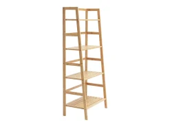 Prateleira SucceBuy de Bambu com 4 Níveis Prateleira de Armazenamento em Escada Trapezoidal para Banheiro, Quarto, Escritório, Estudo, Madeira Natural