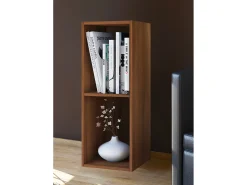 Prateleira VCM Wood CD DVD | Armazenamento | Dimensões A. 72 x L. 34 x P. 30 cm | Prateleira de Decoração | Estante Mendas 2 Bandejas (Núcleo de Noz)