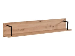 Prateleira 137,5x24x21 cm Natural Preto