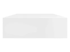 Prateleiras de parede suspensas com gavetas 2 pcs branco 80 cm