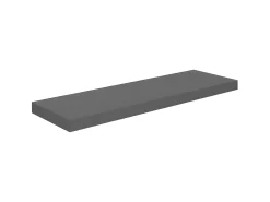 Prateleiras de parede suspensas 2 pcs 80x23,5x3,8cm MDF cinza PT606801