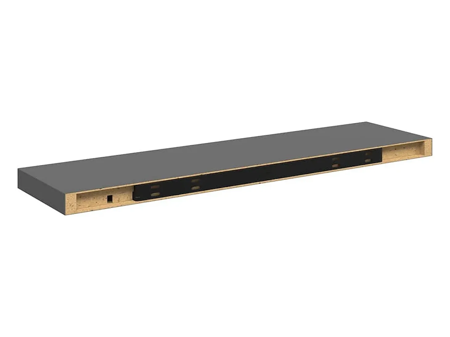 Prateleiras de parede suspensas 4 pcs 90x23,5x3,8cm MDF cinza