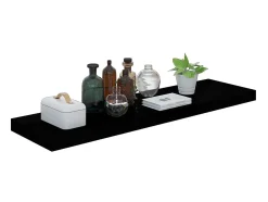 Prateleiras de parede suspensas 4 pcs 90x23,5x3,8cm MDF preto PT761059