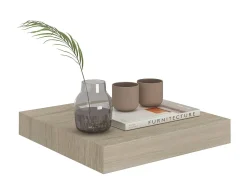 Prateleiras de parede suspensas 4pcs 23x23,5x3,8cm MDF carvalho PT248025