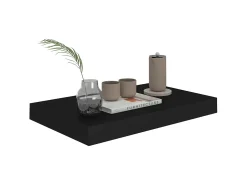 Prateleiras de parede suspensas 4 pcs 40x23x3,8cm MDF preto PT380351