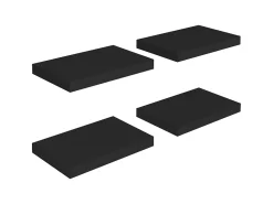 Prateleiras de parede suspensas 4 pcs 40x23x3,8cm MDF preto PT380351