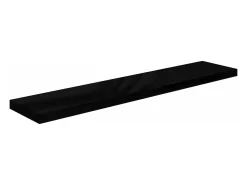 Prateleiras de parede suspensas 4 pcs 120x23,5x3,8cm MDF preto PT956720
