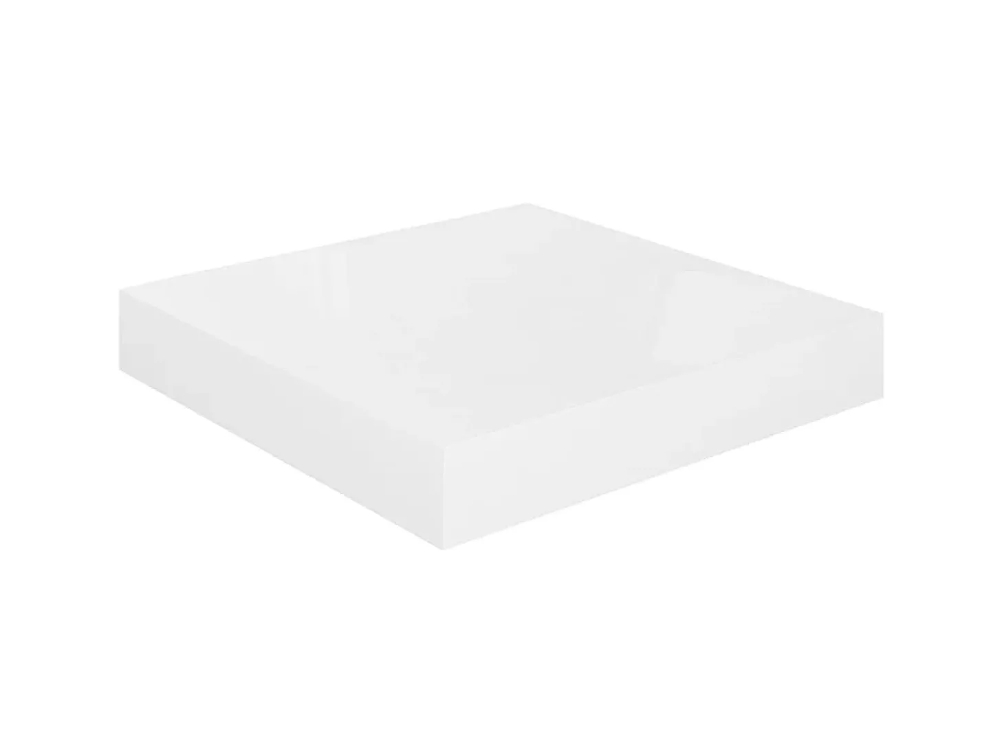 Prateleiras de parede suspensas 4 pcs 23x23,5x3,8cm MDF branco PT507512