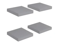 Prateleiras de parede suspensas 4 pcs 23x23,5x3,8cm MDF cinza PT832204