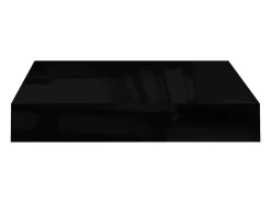 Prateleiras de parede suspensas 4 pcs 23x23,5x3,8cm MDF preto PT371420