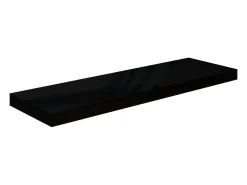 Prateleiras de parede suspensas 2 pcs 80x23,5x3,8cm MDF preto PT561874