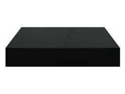 Prateleiras de parede suspensas 4 pcs 23x23,5x3,8cm MDF preto