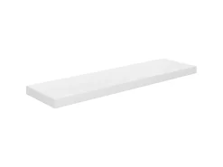 Prateleiras de parede suspensas 4 pcs 90x23,5x3,8cm MDF branco PT765345