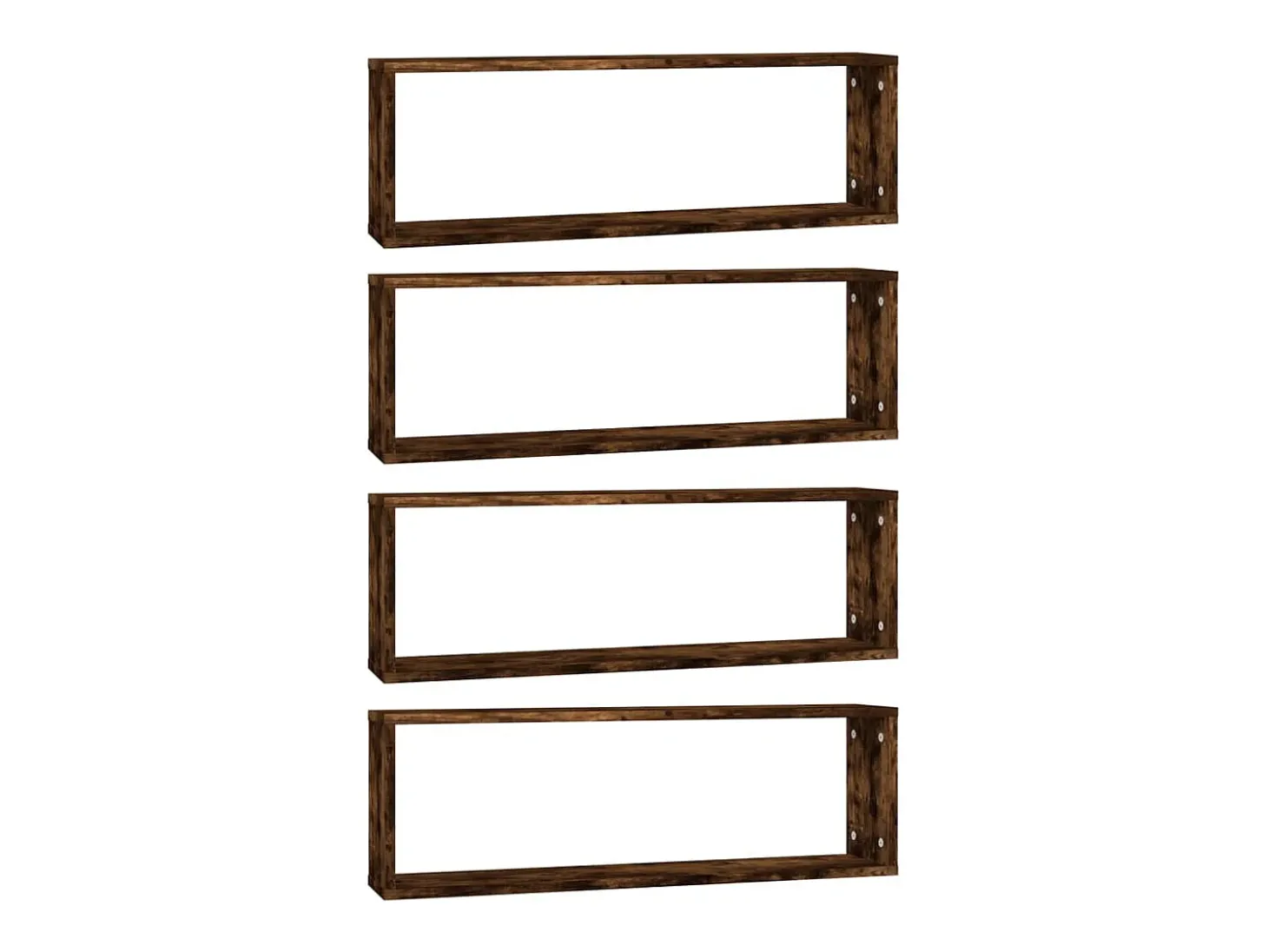 Prateleiras em cubo 4 pcs derivados de madeira carvalho fumado PT185036