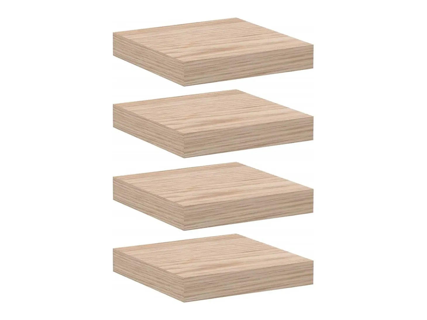 Prateleiras flutuantes 4 pcs 23x23,5x4 cm derivados de madeira