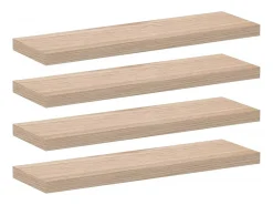 Prateleiras flutuantes 4 pcs 80x23,5x4 cm derivados de madeira