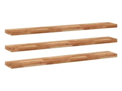 Prateleiras flutuantes 3 pcs acácia maciça c/ acabamento a óleo PT147376