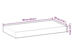 Prateleiras flutuantes 3 pcs acácia maciça c/ acabamento a óleo