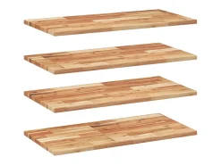 Prateleiras flutuantes 4 pcs acácia maciça c/ acabamento a óleo PT828758
