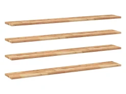 Prateleiras flutuantes 4 pcs acácia maciça c/ acabamento a óleo PT464562