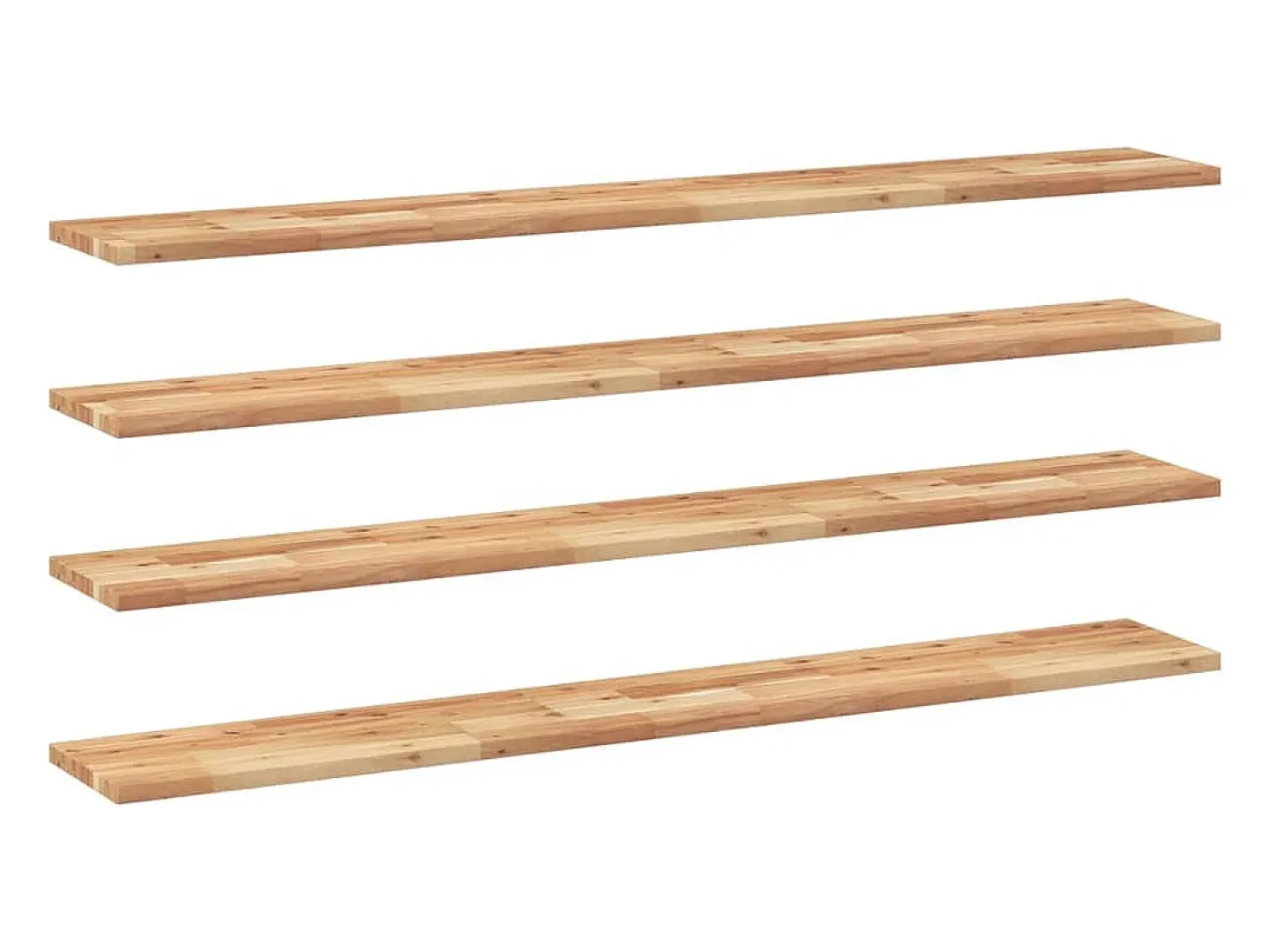 Prateleiras flutuantes 4 pcs acácia maciça c/ acabamento a óleo PT464562