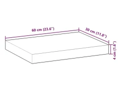Prateleiras flutuantes 4 pcs acácia maciça c/ acabamento a óleo