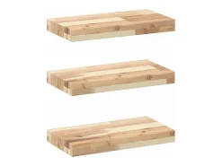 Prateleiras flutuantes 3pcs 40x20x4cm acácia maciça não tratada PT841500