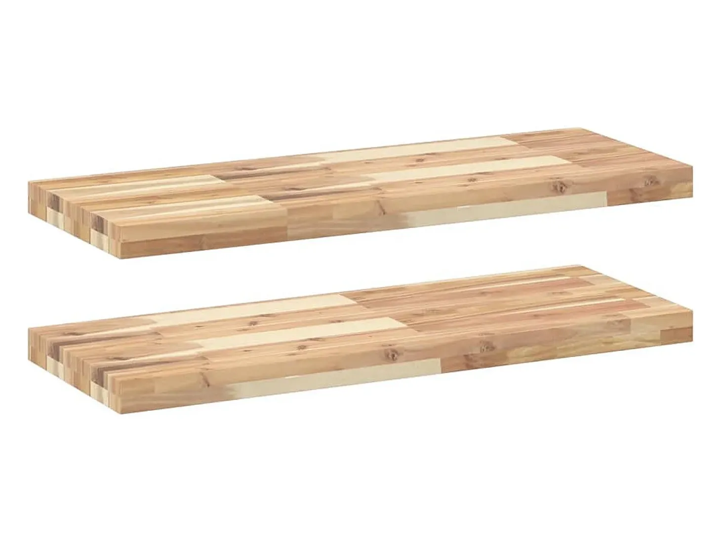 Prateleiras flutuantes 2pcs 80x30x4cm acácia maciça não tratada PT635621