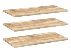 Prateleiras flutuantes 3pcs 60x40x2cm acácia maciça não tratada PT341387
