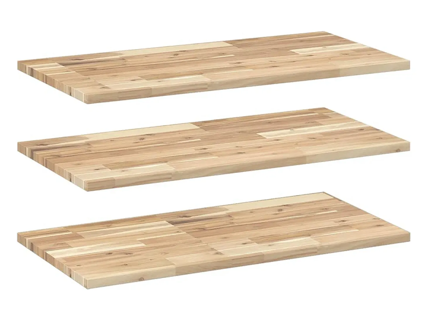 Prateleiras flutuantes 3pcs 60x40x2cm acácia maciça não tratada PT341387