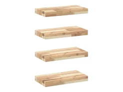 Prateleiras flutuantes 4pcs 40x20x4cm acácia maciça não tratada PT697928