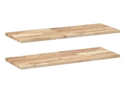 Prateleiras flutuantes 2pcs 80x30x2cm acácia maciça não tratada PT539256