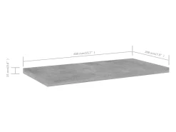 Prateleiras para estante 4 pcs 40x20x1,5cm contraplacado cinza