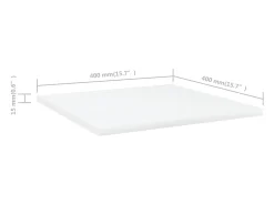 Prateleiras para estante 4 pcs 40x40x1,5cm contraplacado branco