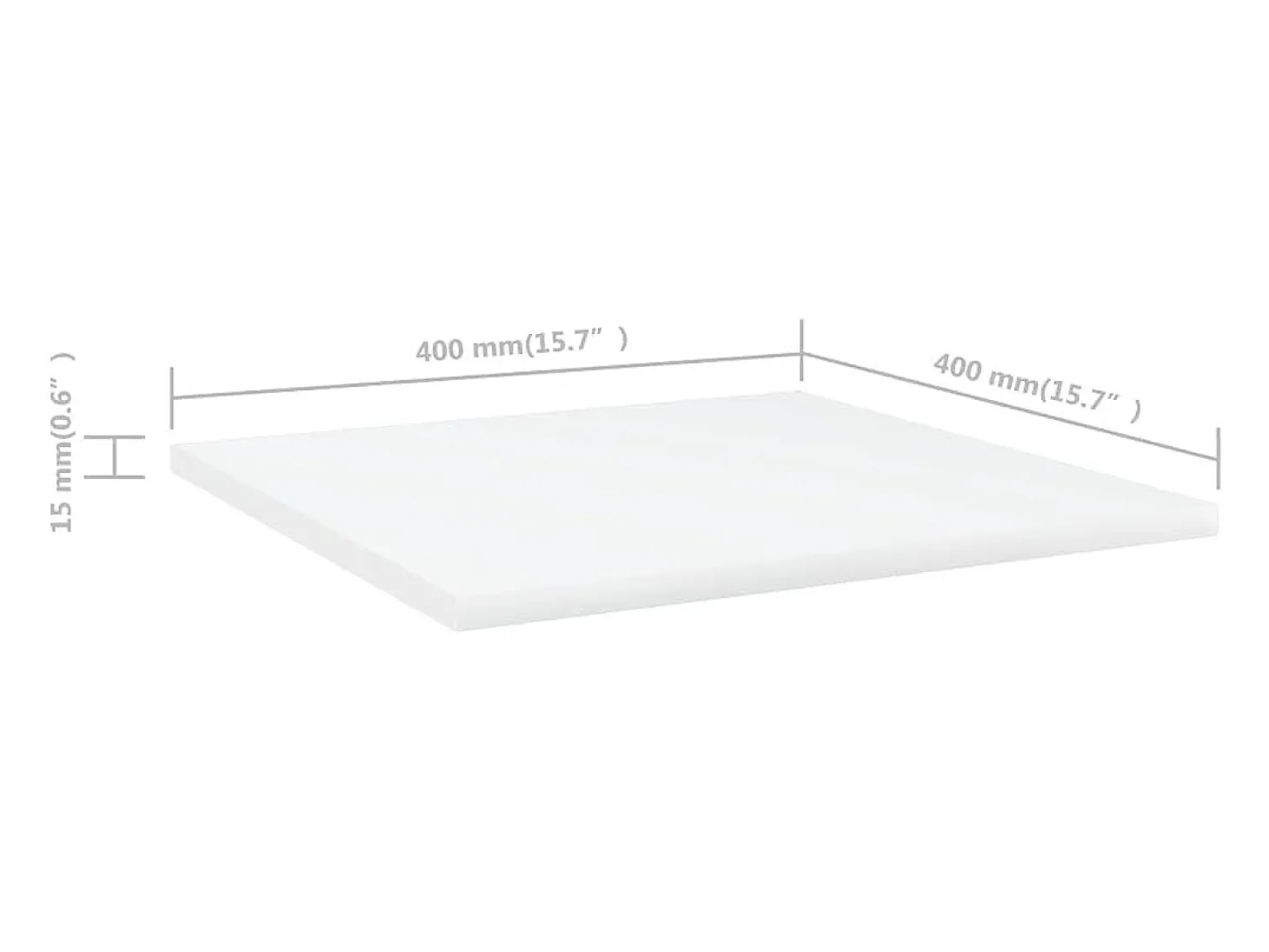 Prateleiras para estante 4 pcs 40x40x1,5cm contraplacado branco