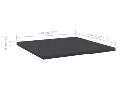 Prateleiras para estante 8 pcs derivados de madeira cinza