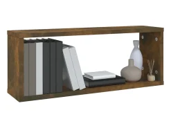 Prateleiras parede 6 pcs madeira processada 60x15x23 cm fumado